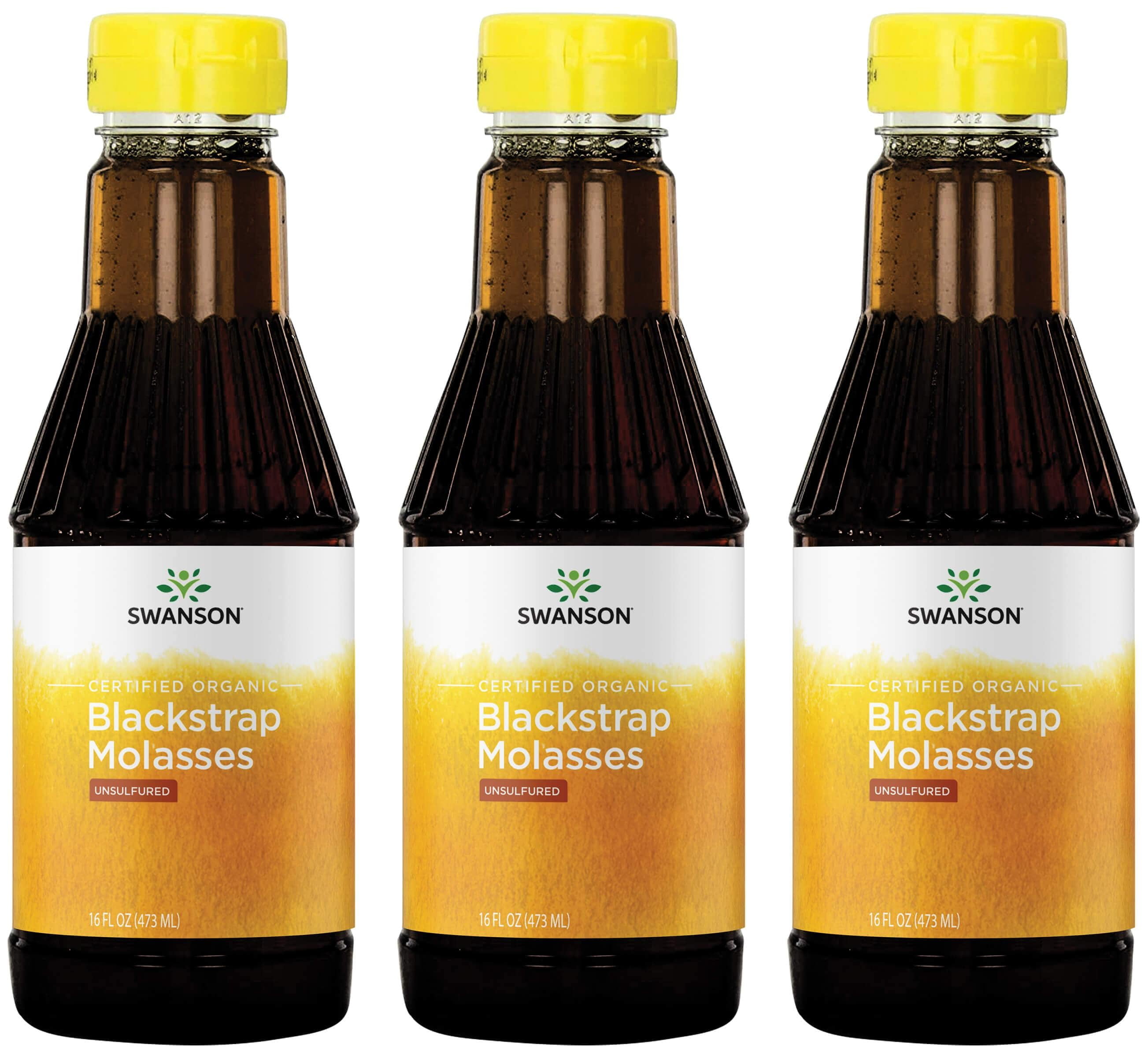 Swanson Certified Organic Blackstrap Molasses Unsulfured 16 fl oz Liq