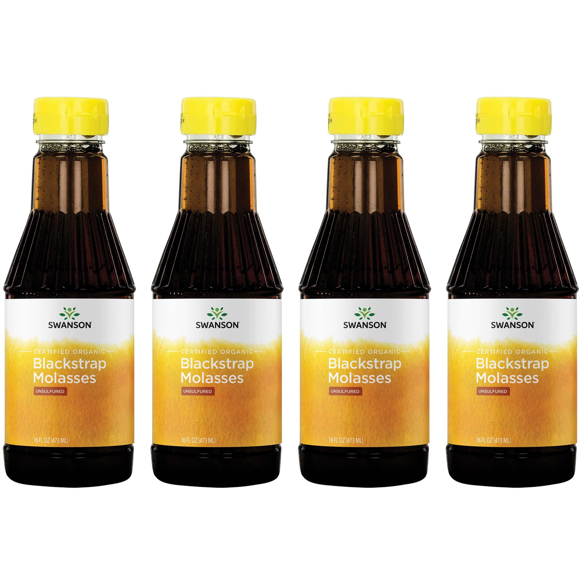 Swanson Certified Organic Blackstrap Molasses Unsulfured 16 fl oz Liq
