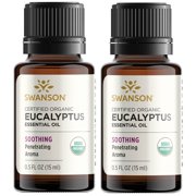 Swanson Certified Organic Eucalyptus Essential Oil 0.5 fl oz Liq 2 Pack