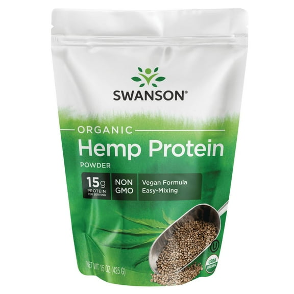 Swanson Certified Organic Hemp Protein 15 Ounce (425 g) Pwdr