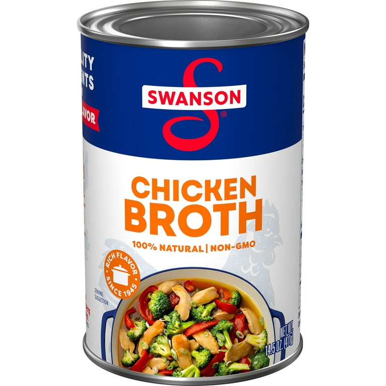 Swanson 100% Natural, Gluten-Free Chicken Broth, 14.5 oz Can 