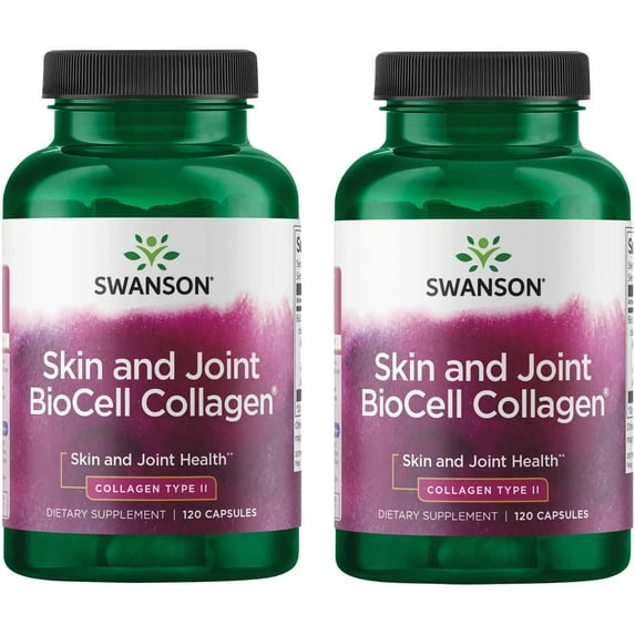 Swanson Chicken Sternum Cartilage - Collagen Type II 500mg 200 Capsules (2 Pack)