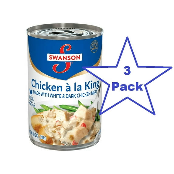 Swanson Chicken á la King Made with White & Dark Chicken Meat, No Antibiotics, Value Pack 3 - 10.5oz cans