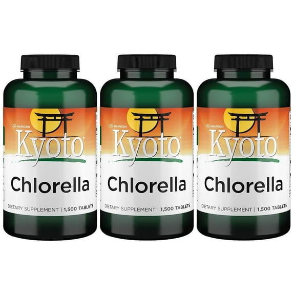 Swanson Chlorella 194 mg 1500 Tabs 3 Pack