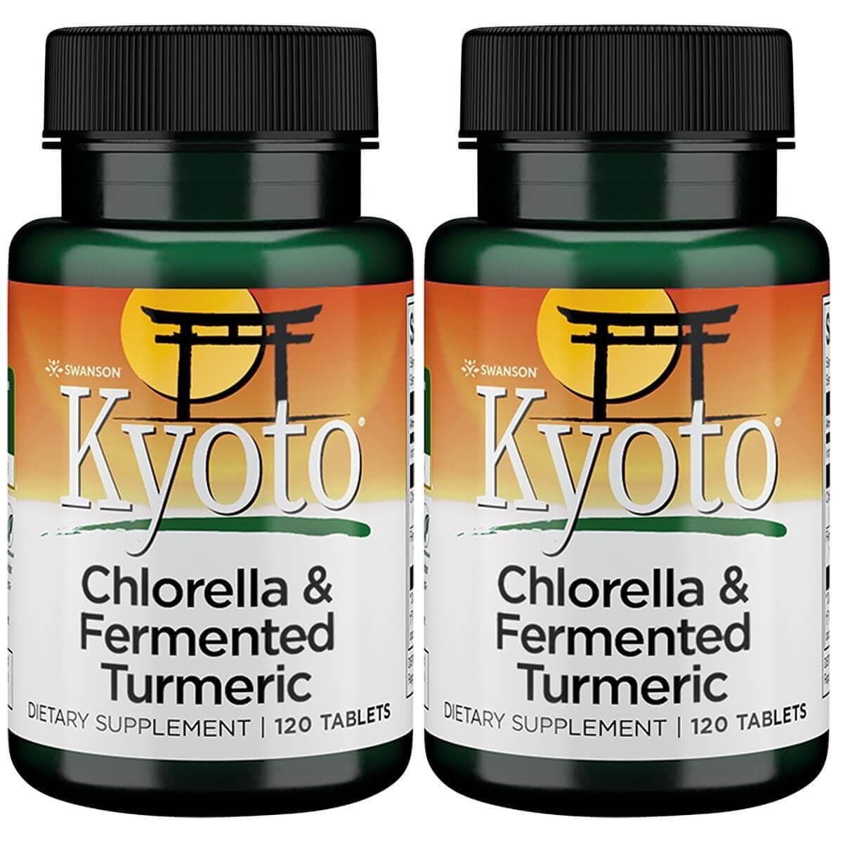 Swanson Chlorella & Fermented Turmeric 120 Tabs 2 Pack