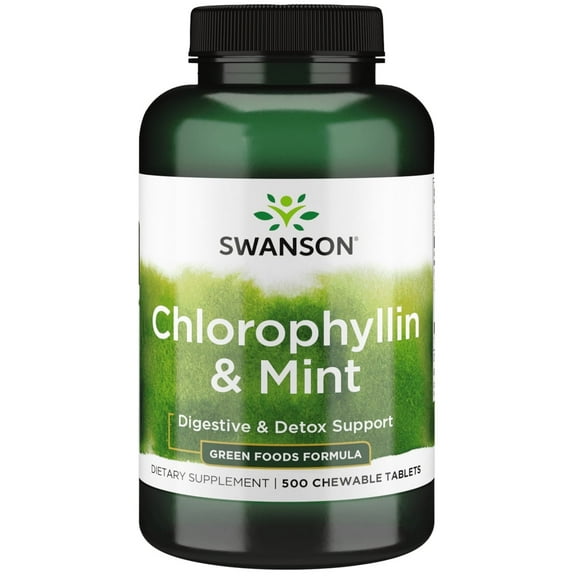 Swanson Chlorophyllin and Mint 500 Chewable Tablets