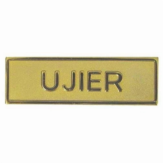 Swanson Christian Supply 080632 Usher Pin Back Rectangle Gold Spanish - Badge