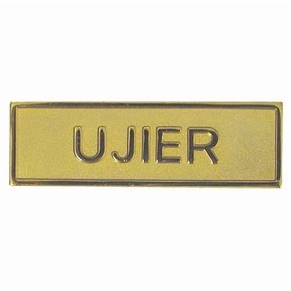 Swanson Christian Supply 080632 Usher Pin Back Rectangle Gold Spanish - Badge