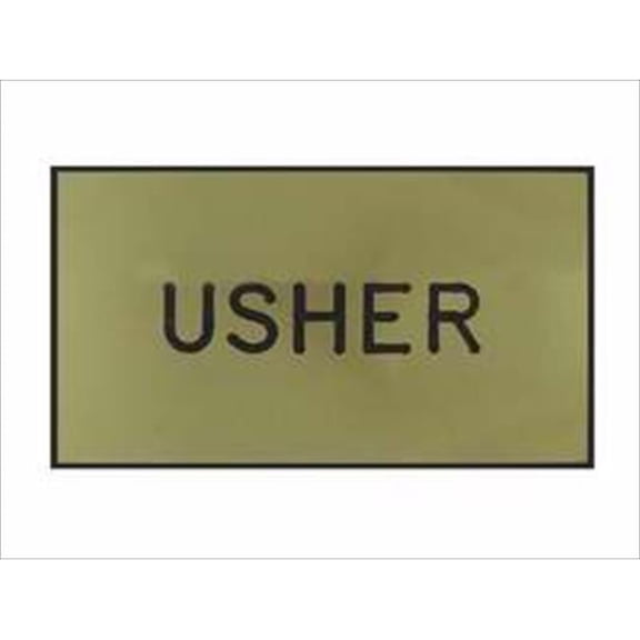 Swanson Christian Supply 12411X Badge Usher Magnetic Gold Black