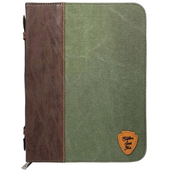 Swanson Christian Supply 242968 Explore Seek Find Leather Look Bible Cover with PVC Patch
