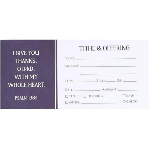 Swanson Christian Supply 349437 Give You Thanks Offering Envelopes - Pack of 100