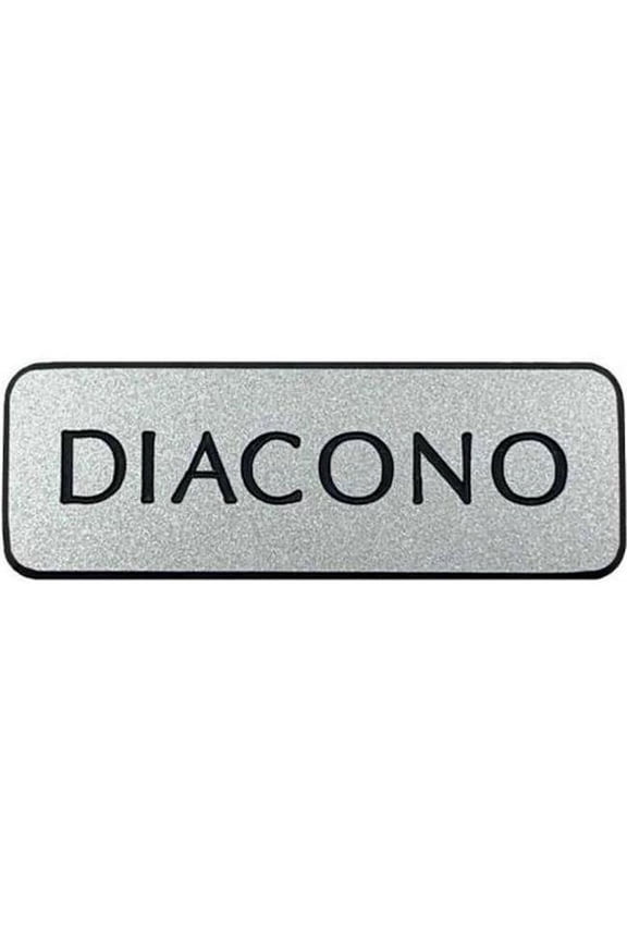 Swanson Christian Supply 400493 Deacon Spanish Badge Pin, Back & Silver