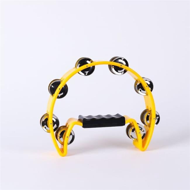 Swanson Christian Supply 408196 Tambourine Moon Shape Instrument, Yellow
