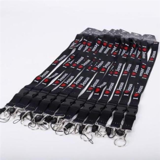 Swanson Christian Supply 645794 Lanyard - I Love Jesus - Pack of 12