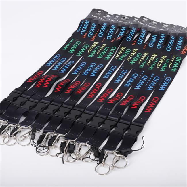 Swanson Christian Supply 645797 Lanyard - WWJD - Multi Color - Pack of 12