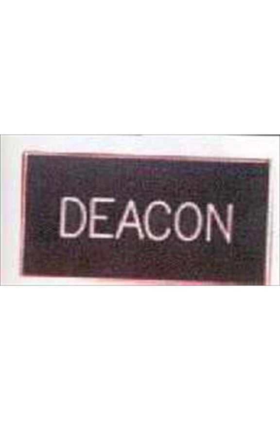 Swanson Christian Supply 79727 Engraved Deacon Badges 0.62 x 2 Plastic