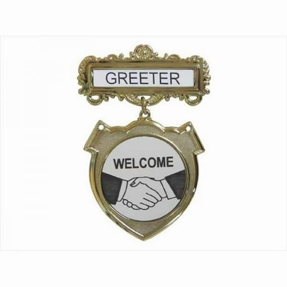 Swanson Christian Supply 80800 Badge Usher Welcome Pin Back Shield Brass