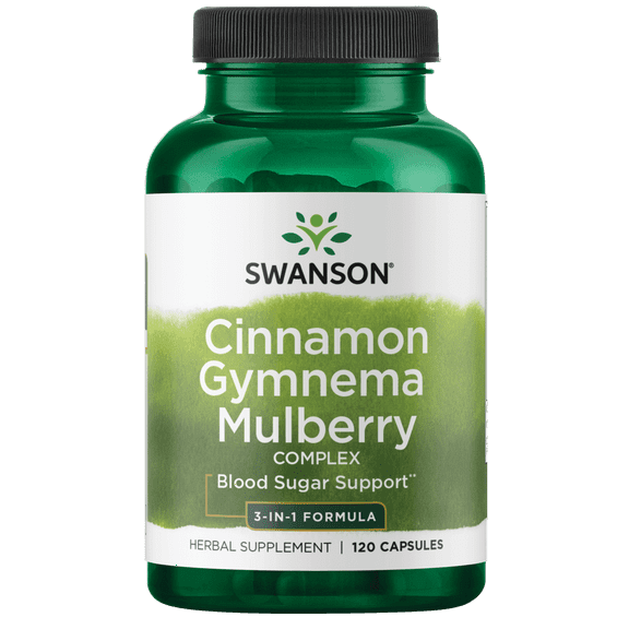 Swanson Cinnamon Gymnema Mulberry Complex 120 Capsules