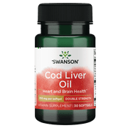 Swanson Cod Liver Oil - Double Strength 700 mg 30 Softgels