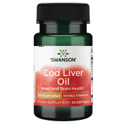 Swanson Cod Liver Oil - Double Strength 700 mg 30 Softgels