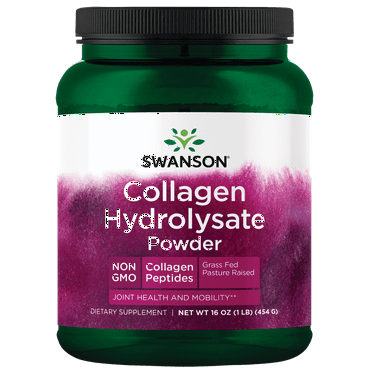 Swanson Collagen Hydrolysate Powder - Collagen Peptides 16 oz Pwdr