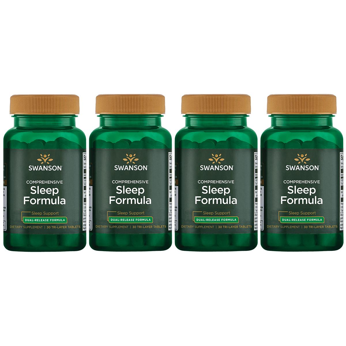 Swanson Comprehensive Sleep Formula - Dual-Release Formula 30 Tabs 4 ...