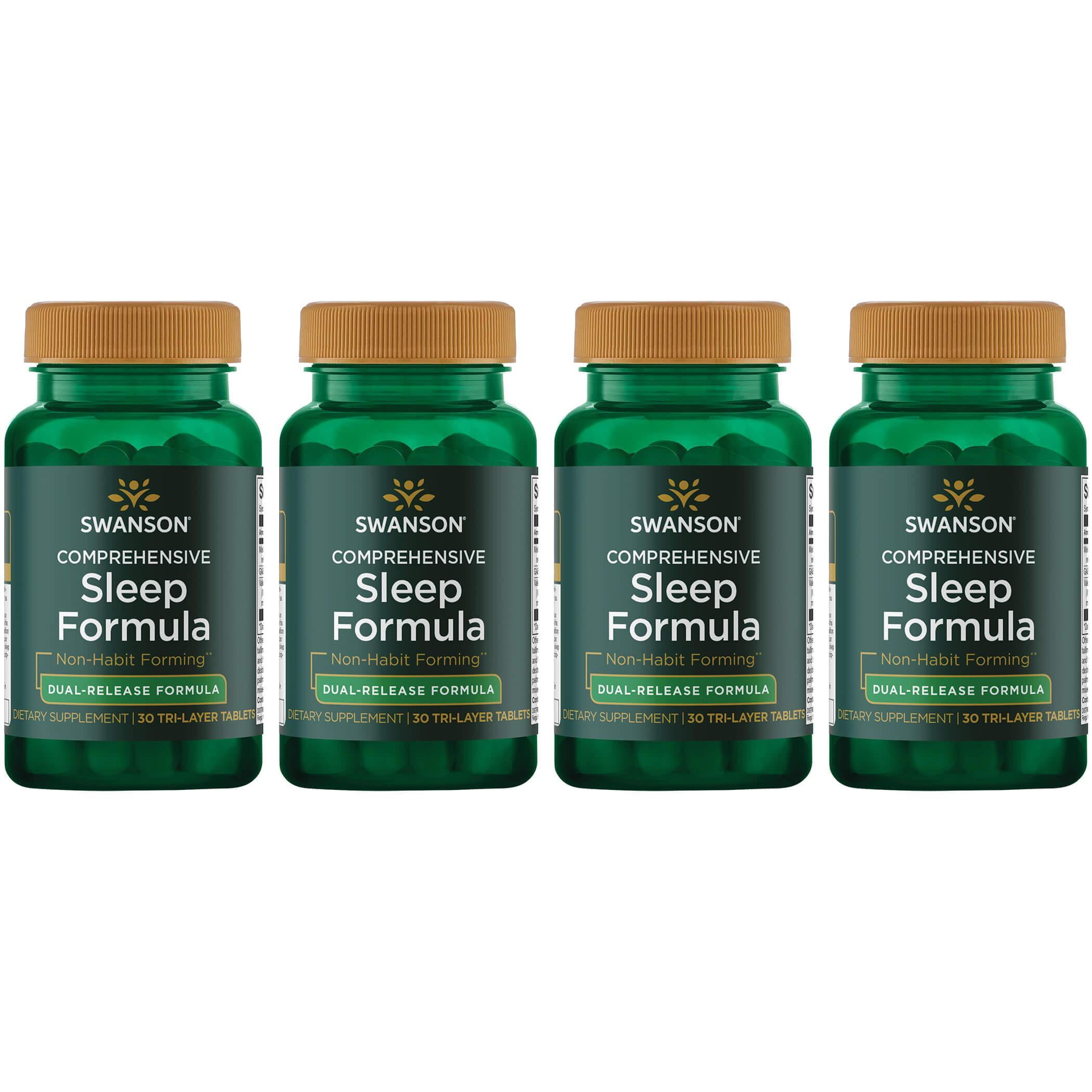 Swanson Comprehensive Sleep Formula - Dual-Release Formula 30 Tabs 4 ...