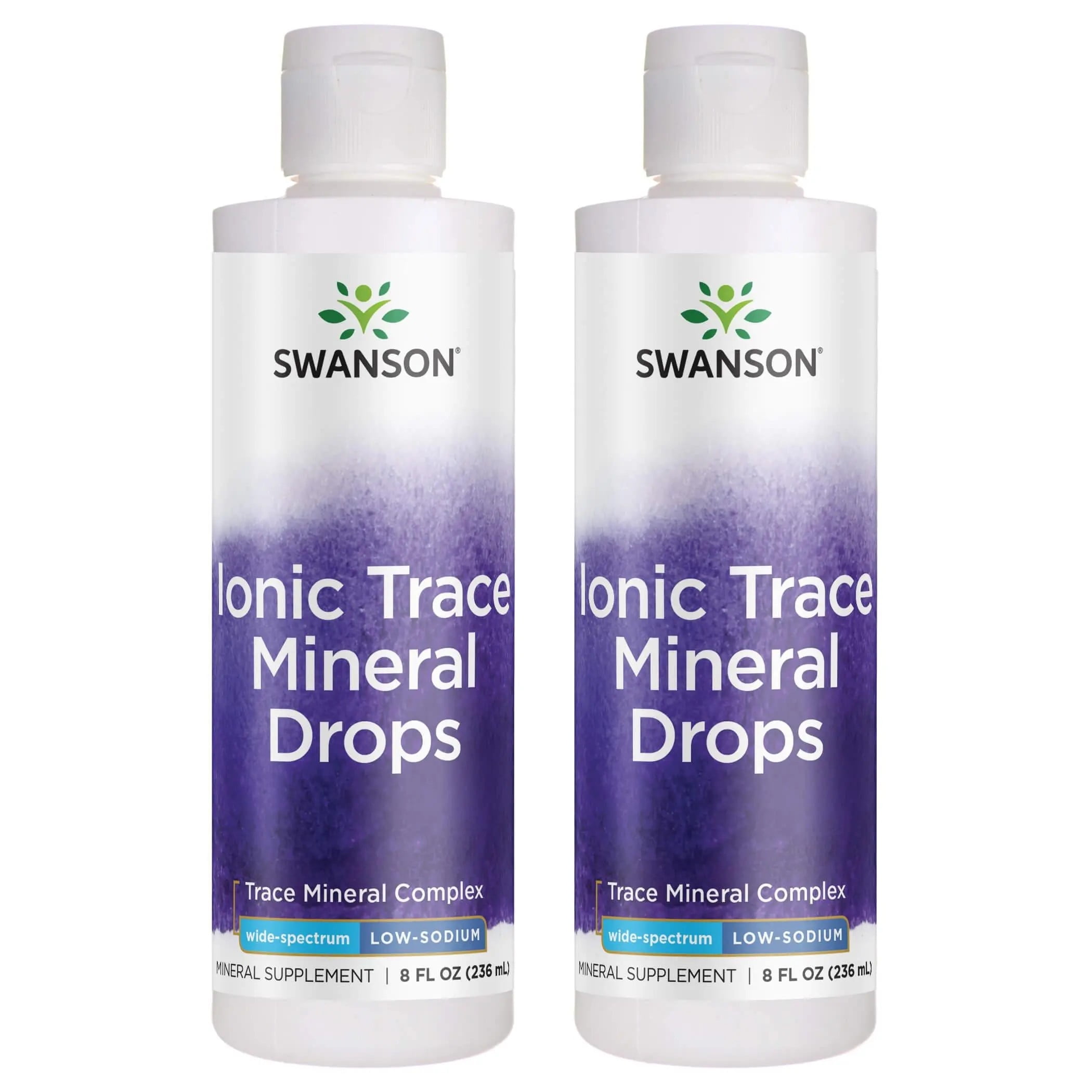 Swanson Concentrace Trace Mineral Drops 8oz-Complete Mineral Complex for Energy, Hydration, & Electrolyte Balance Over 72 High Absorption Ionic Minerals Such As Magnesium, Potassium, Calcium (2 Pack)