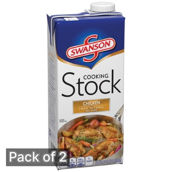 Swanson Cooking Stock, Chicken 32 oz (Pack of 2)
