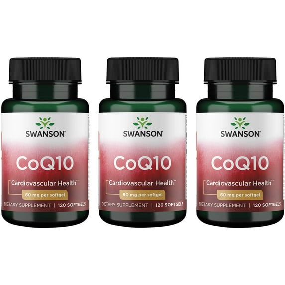 Swanson Coq10 60 mg 120 Sgels 3 Pack