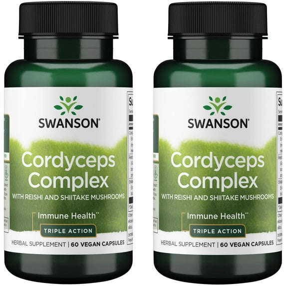 Swanson Cordyceps Complex with Reishi and Shiitake Mushrooms 2 Pack