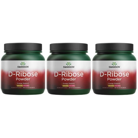 Swanson D-Ribose Powder - 100% Pure Non-Gmo 10.6 oz Pwdr 3 Pack