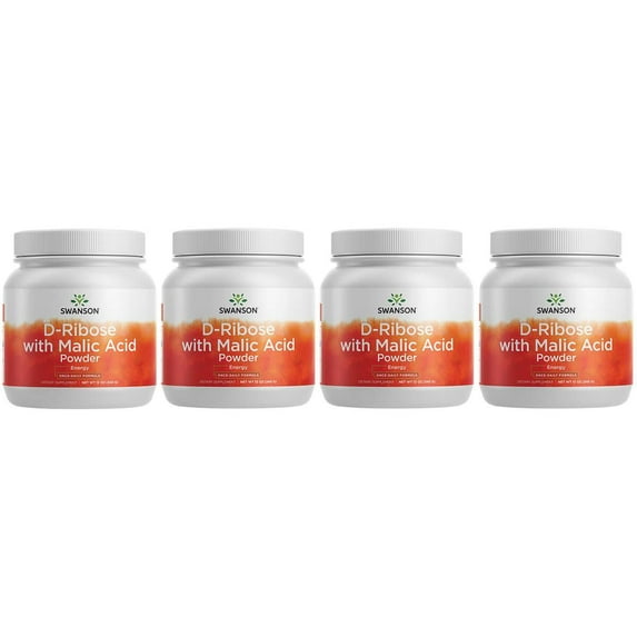 Swanson D-Ribose with Malic Acid Powder 12 oz Pwdr 4 Pack