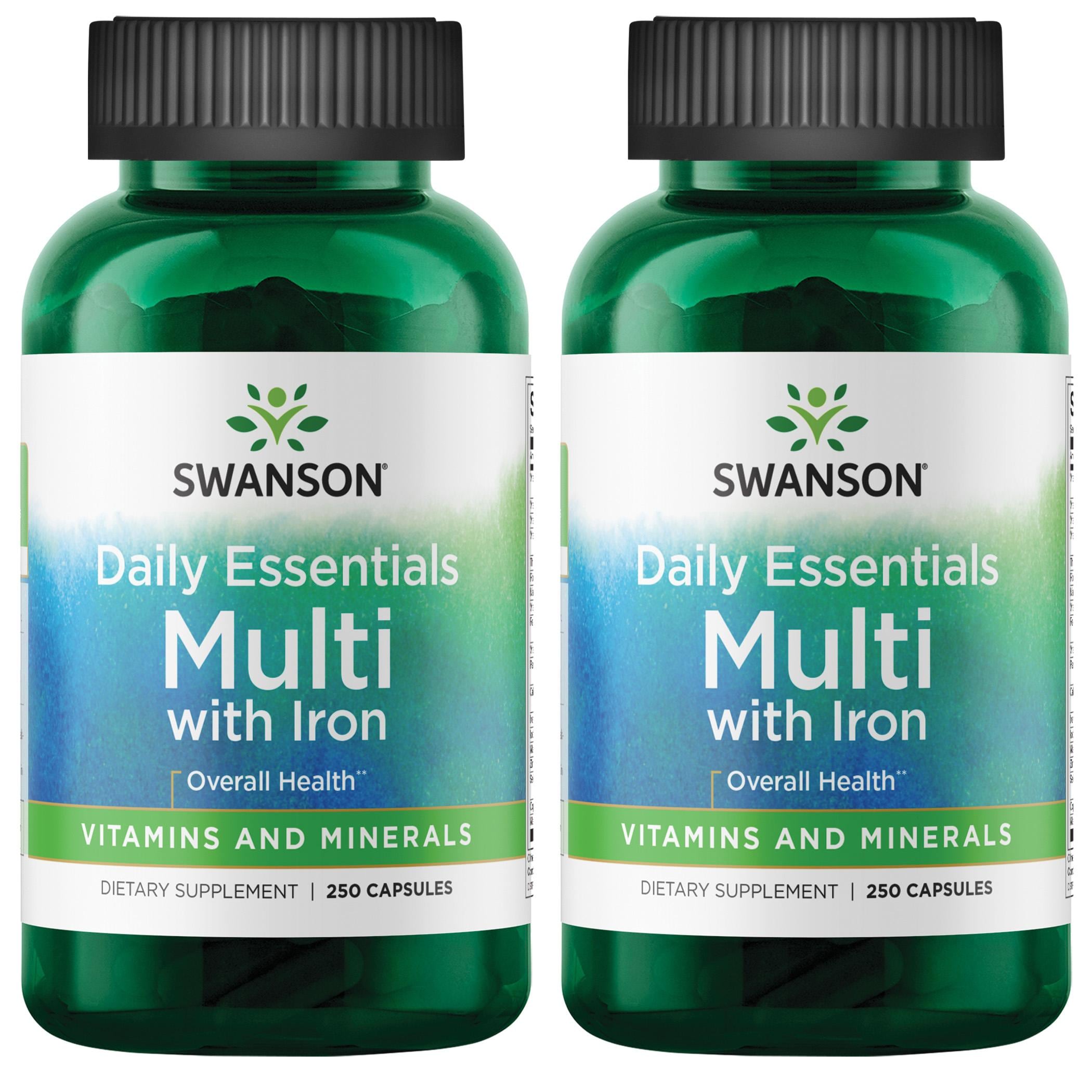 Swanson Daily Essentials Multi with Iron 250 Caps 2 Pack