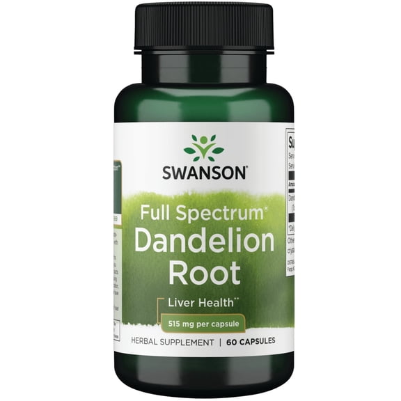 Swanson Dandelion Root 515 mg 60 Capsules