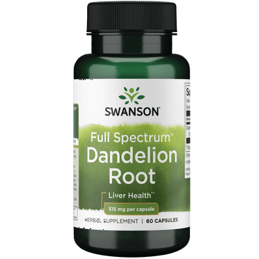 Swanson Dandelion Root 515 mg 60 Capsules