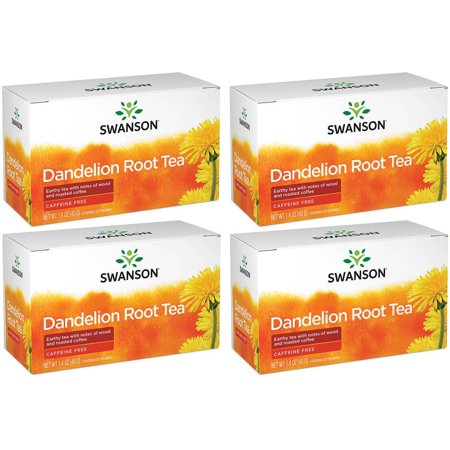 Swanson Dandelion Root Tea 20 Bag(S) 4 Pack