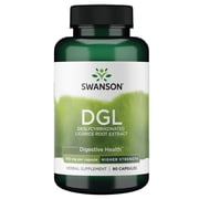 Swanson High Potency DGL Licorice - Herbal Supplement Promoting Digestive Health & GI Tract Support - Natural Stomach Soother Made with Licorice Root Extract - 90 Capsules, 750mg Each