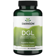 Swanson Dgl (Licorice) 385 mg 180 Chewable Tablets