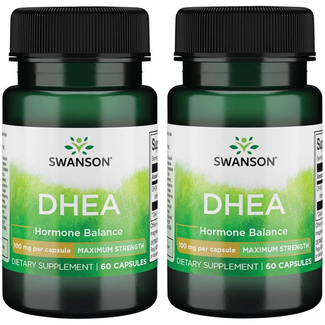 Swanson Dhea Maximum Strength 100 mg 60 Caps 2 Pack