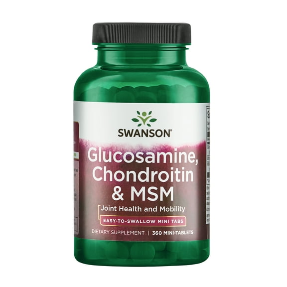 Swanson Dietary Supplements Glucosamine, Chondroitin & MSM Mini Tablet 360ct
