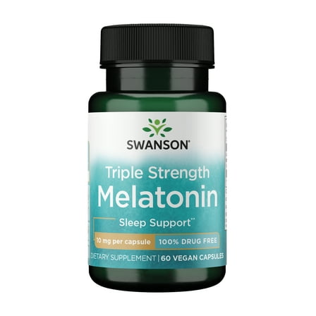 Swanson Dietary Supplements Triple Strength Melatonin 10 mg Capsule 60ct