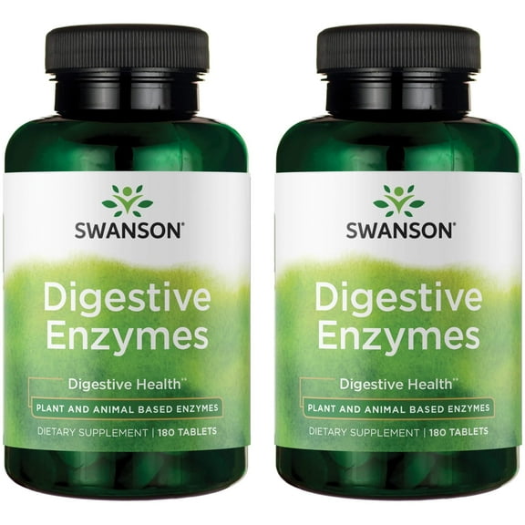 Swanson Digestive Enzymes 180 Tabs 2 Pack