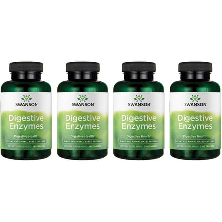 Swanson Digestive Enzymes 180 Tabs 4 Pack