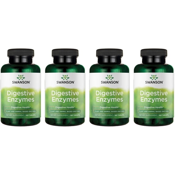 Swanson Digestive Enzymes 180 Tabs 4 Pack