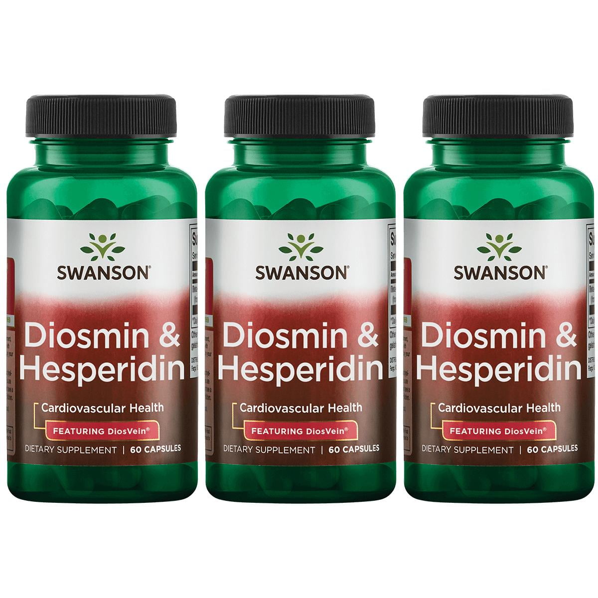 Swanson Diosmin & Hesperidin Featuring Diosvein 60 Caps 3 Pack