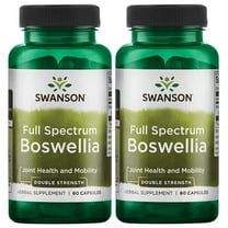 Swanson Double Strength Boswellia-Herbal Supplement Promoting Joint Support-Ayurvedic Herb for Joint Flexibility & Mobility Support-Made w/ Boswellia Serrata Resin-(60 Capsules, 800mg Each) (2 Pack)