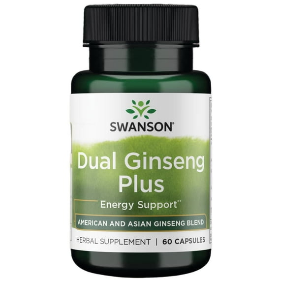 Swanson Dual Ginseng Plus 60 Capsules
