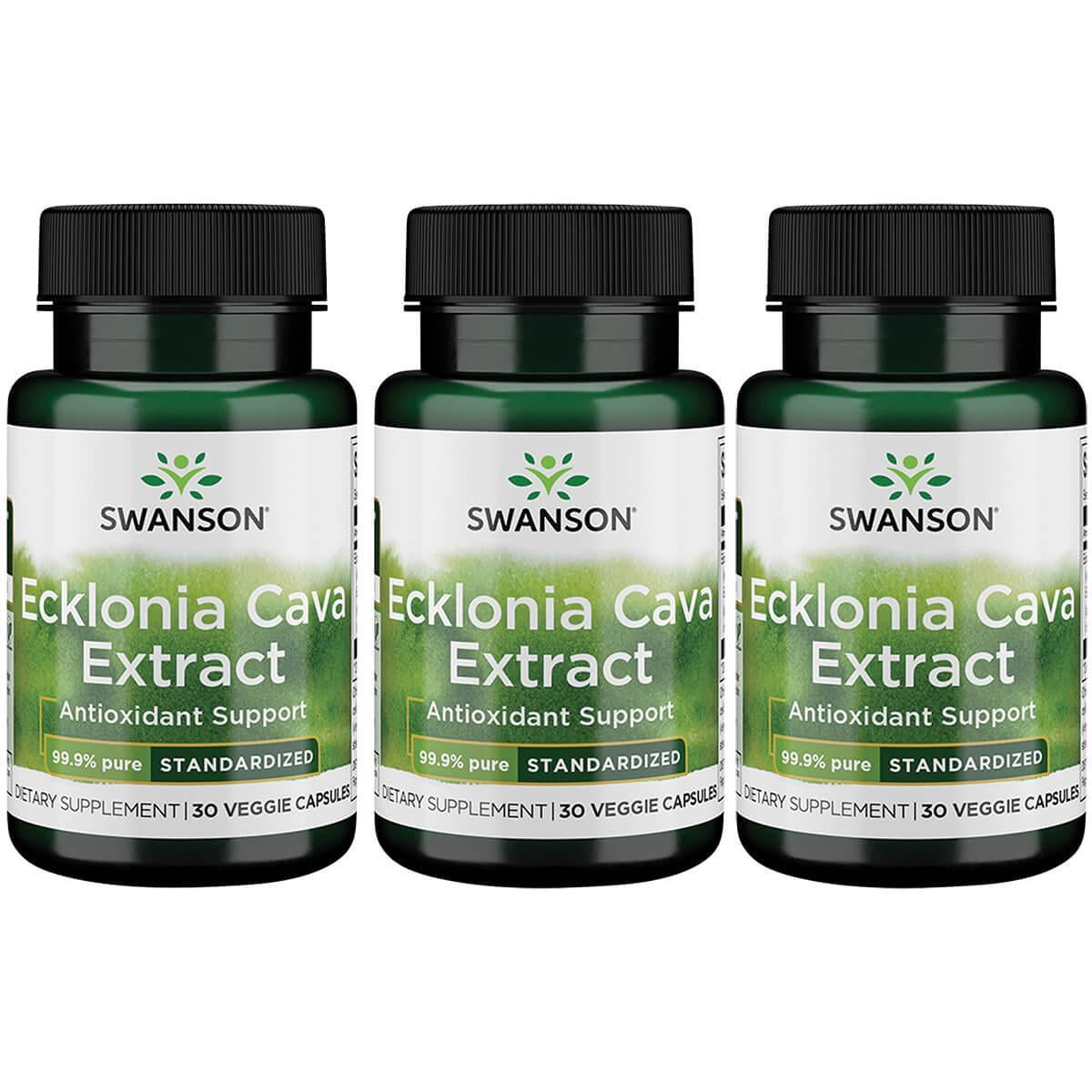 Lot De 3 Flacons Vita World Ecklonia Cava Extrait - 120 Gélules Chacun - Algue Brune, Spiruline - Neuf