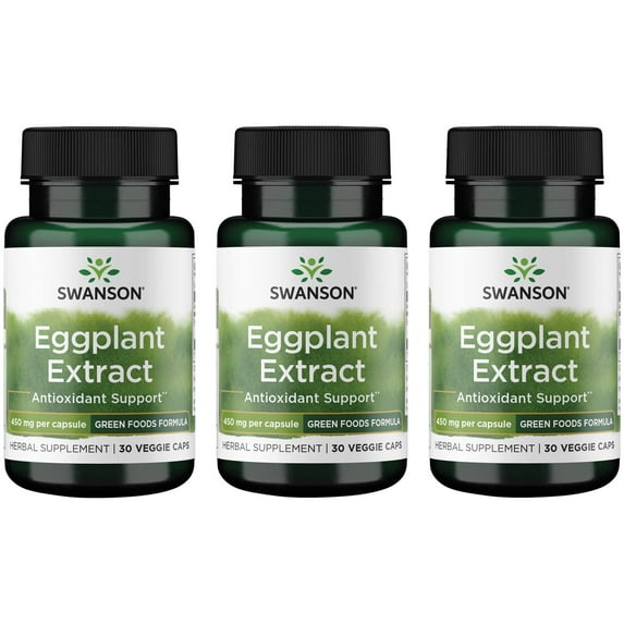 Swanson Eggplant Extract 450 mg 30 Veg Caps 3 Pack